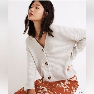 Cameron Ribbed Cardigan Sweater in Coziest Yarn